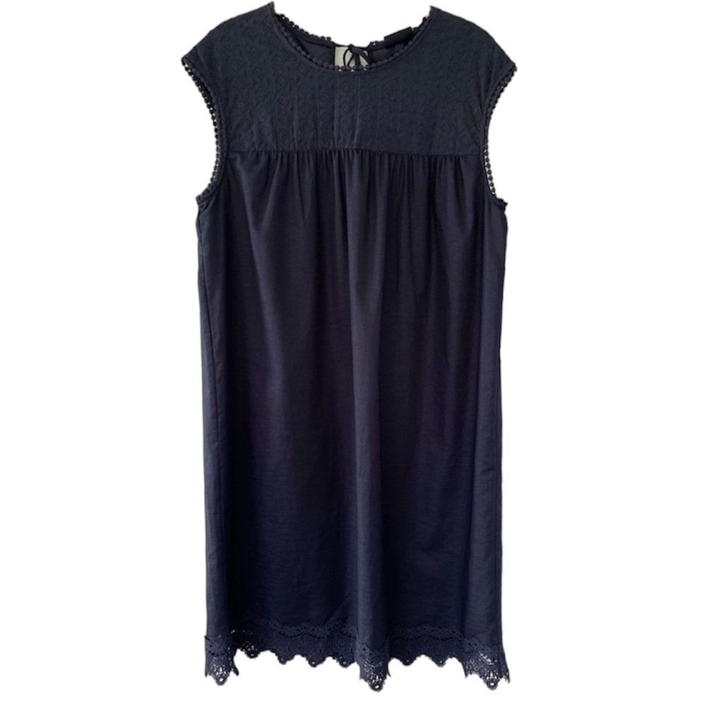 Who What Wear Black Lace Yoke Sleeveless Dress Size M NWT
